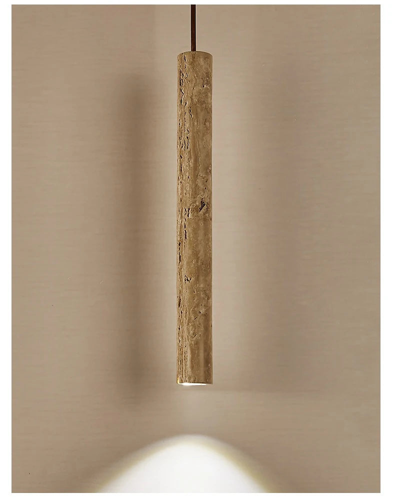 Stone Cylinder Pendant Light