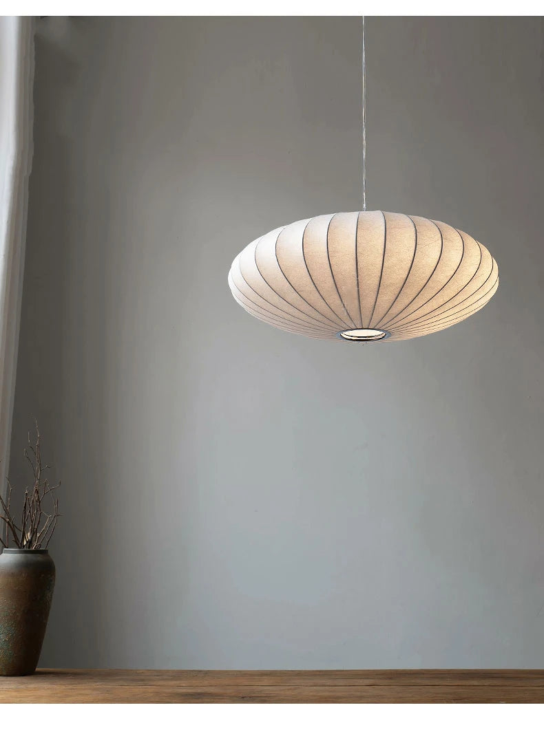 Silk Japanese Ceiling Lamp