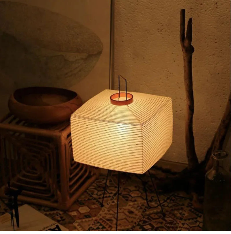 Cube Rice Paper Japanese Lamp