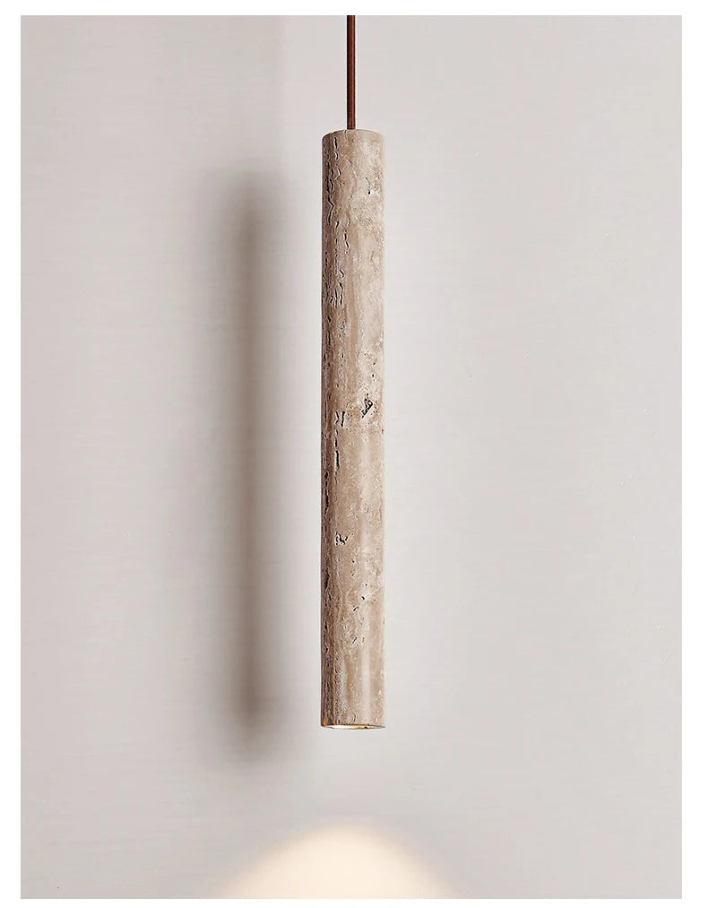 Stone Cylinder Pendant Light