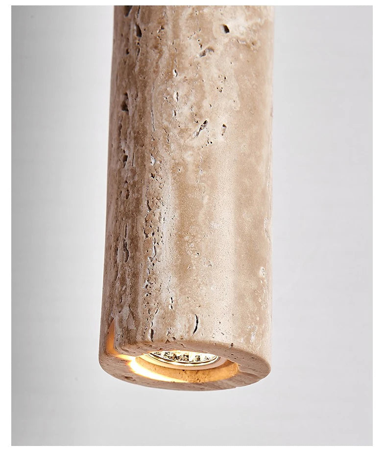 Stone Cylinder Pendant Light