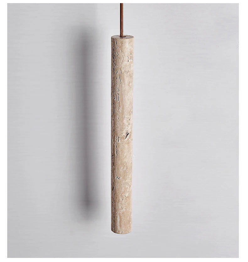 Stone Cylinder Pendant Light