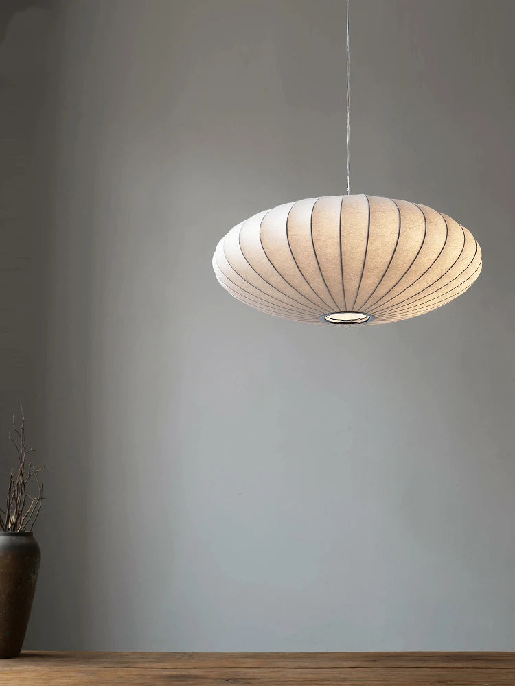 Silk Japanese Ceiling Lamp