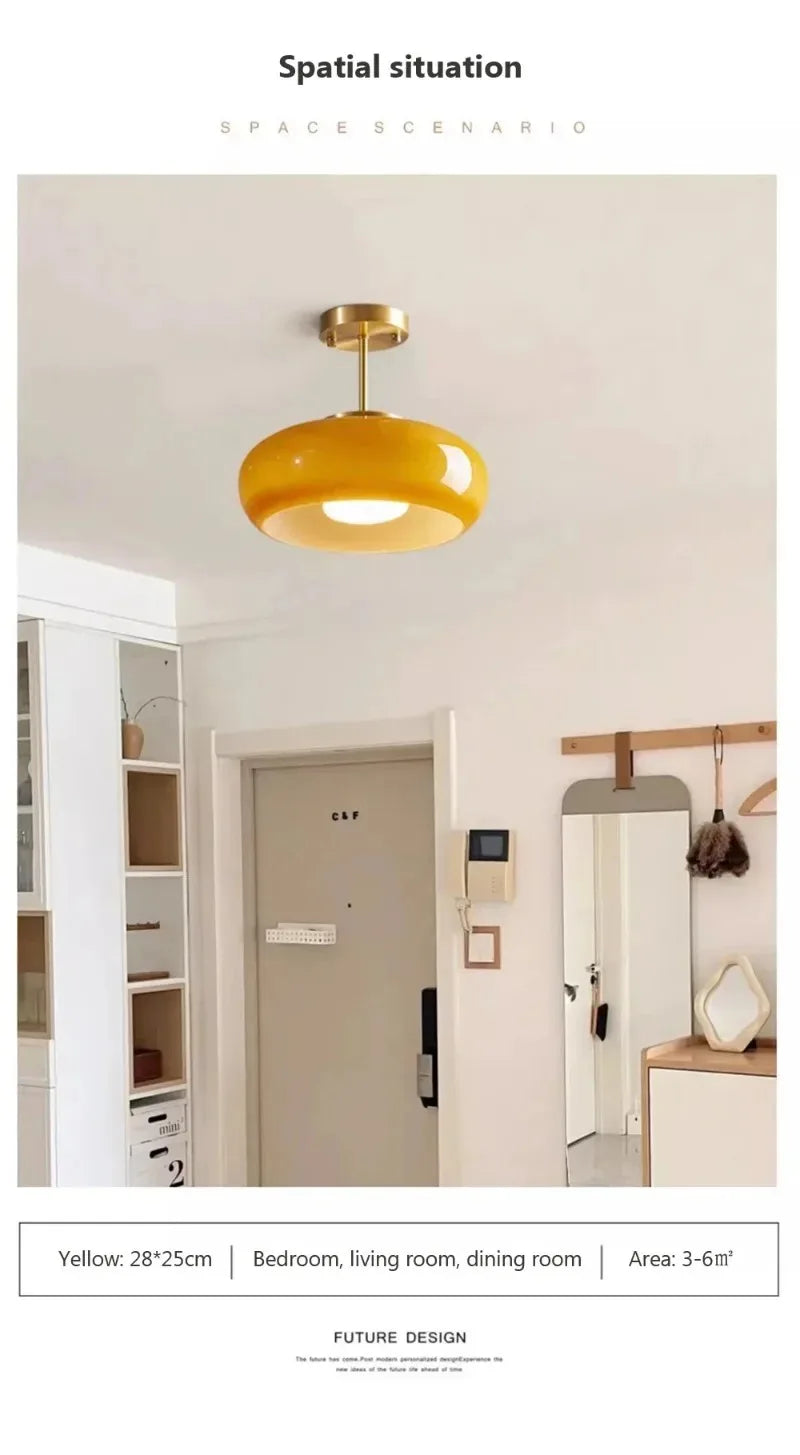 Retro Glass Ceiling Lamp