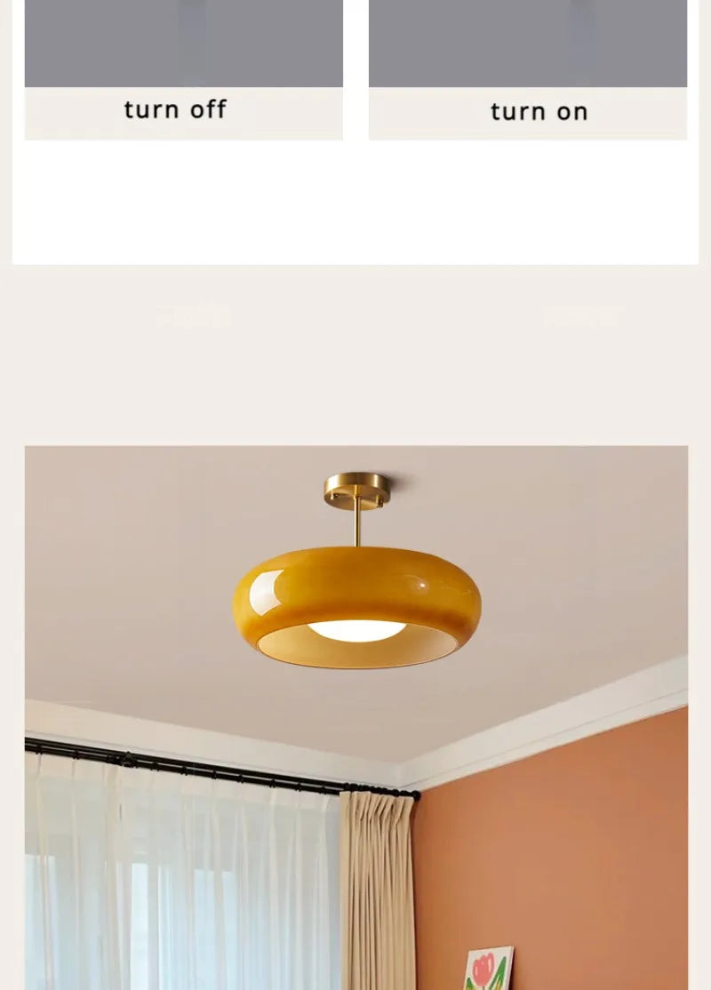 Retro Glass Ceiling Lamp